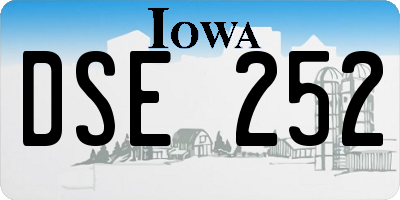 IA license plate DSE252