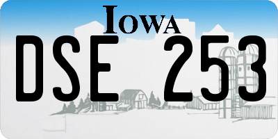 IA license plate DSE253