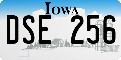 IA license plate DSE256