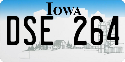 IA license plate DSE264