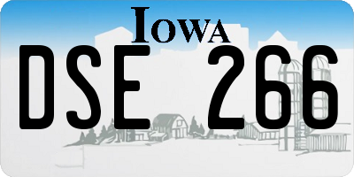 IA license plate DSE266