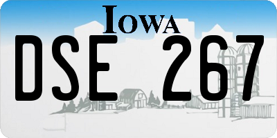 IA license plate DSE267