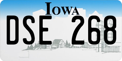 IA license plate DSE268