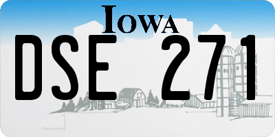 IA license plate DSE271