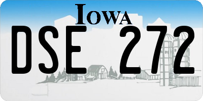 IA license plate DSE272