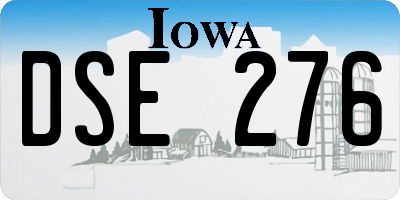 IA license plate DSE276