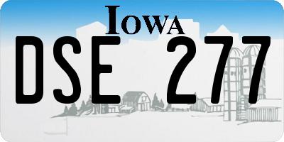 IA license plate DSE277