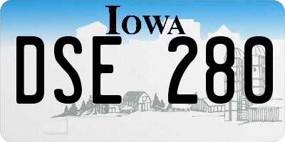 IA license plate DSE280