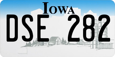 IA license plate DSE282
