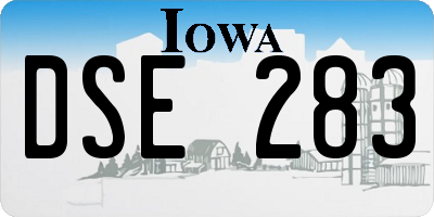 IA license plate DSE283