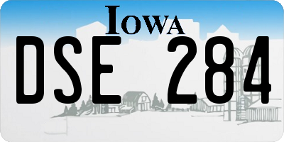 IA license plate DSE284