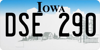 IA license plate DSE290
