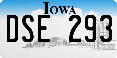 IA license plate DSE293