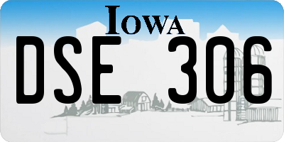 IA license plate DSE306