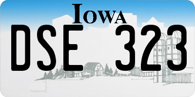IA license plate DSE323