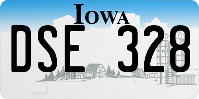 IA license plate DSE328