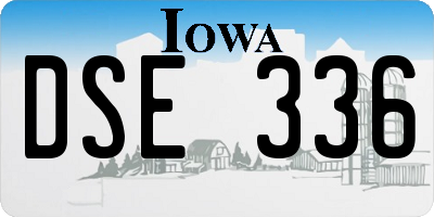 IA license plate DSE336