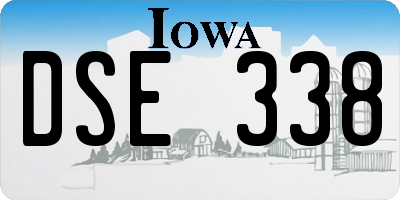 IA license plate DSE338