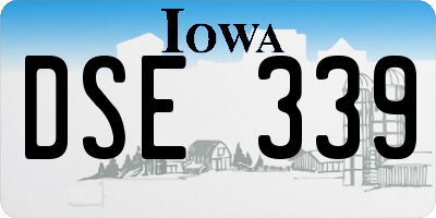 IA license plate DSE339