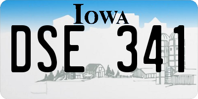 IA license plate DSE341