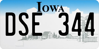 IA license plate DSE344