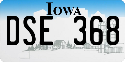 IA license plate DSE368