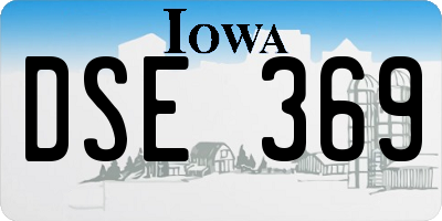 IA license plate DSE369