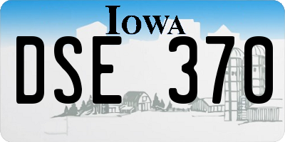 IA license plate DSE370