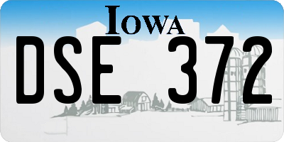 IA license plate DSE372