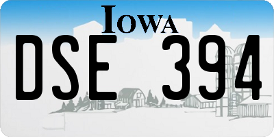 IA license plate DSE394
