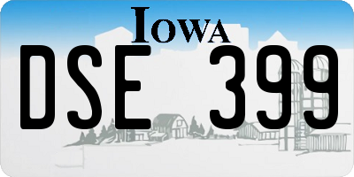 IA license plate DSE399