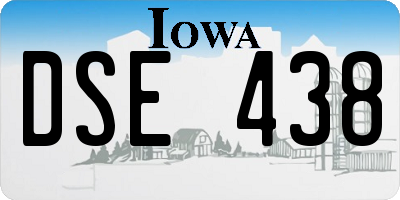 IA license plate DSE438