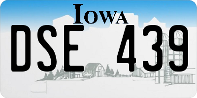 IA license plate DSE439