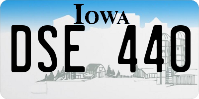 IA license plate DSE440