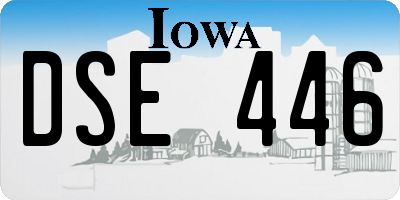 IA license plate DSE446