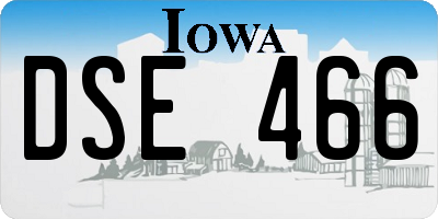 IA license plate DSE466