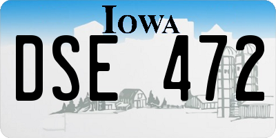 IA license plate DSE472