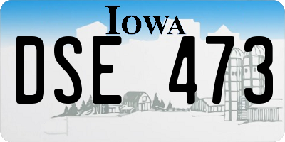 IA license plate DSE473