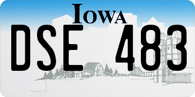 IA license plate DSE483