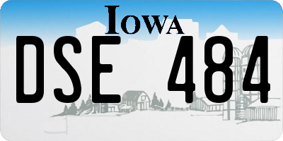 IA license plate DSE484