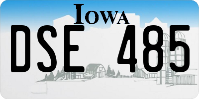 IA license plate DSE485