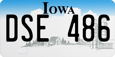IA license plate DSE486