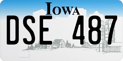 IA license plate DSE487