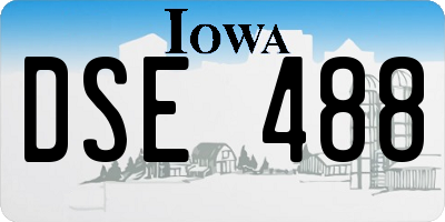 IA license plate DSE488
