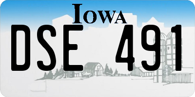 IA license plate DSE491