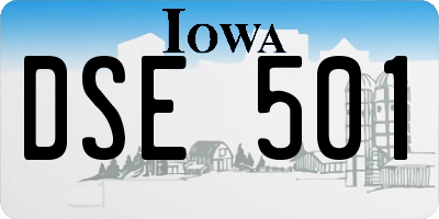 IA license plate DSE501