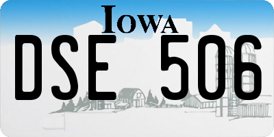 IA license plate DSE506