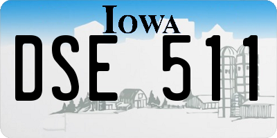 IA license plate DSE511