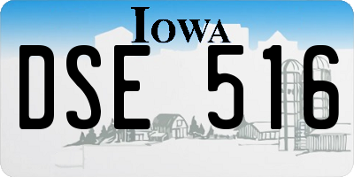 IA license plate DSE516