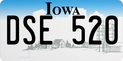 IA license plate DSE520